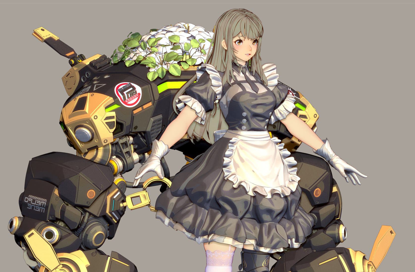 See This Adorable Mecha Maid from 4GROUND9