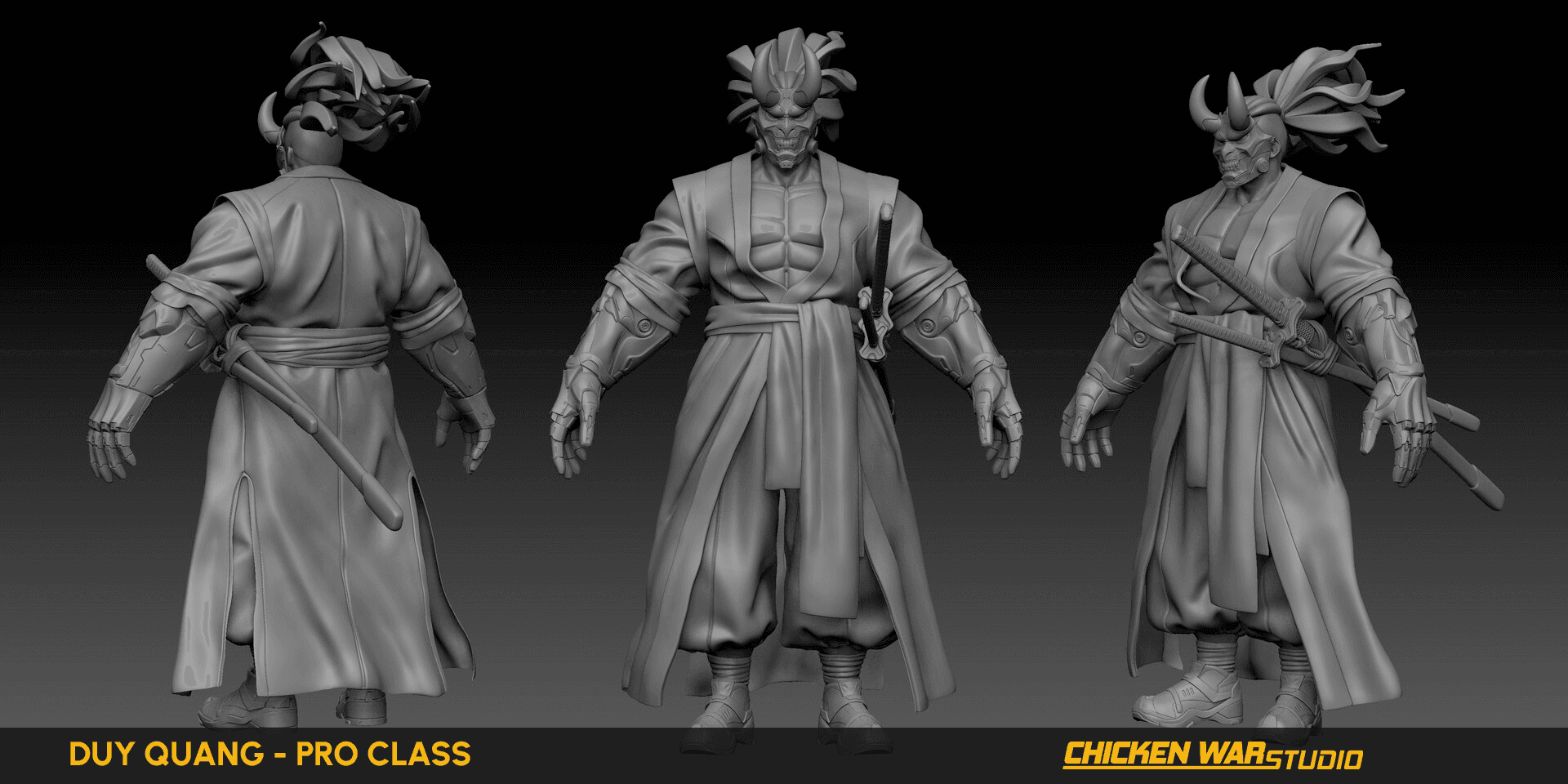 Chicken War Studio Student work, Duy Quang - Cyperpunk Samurai