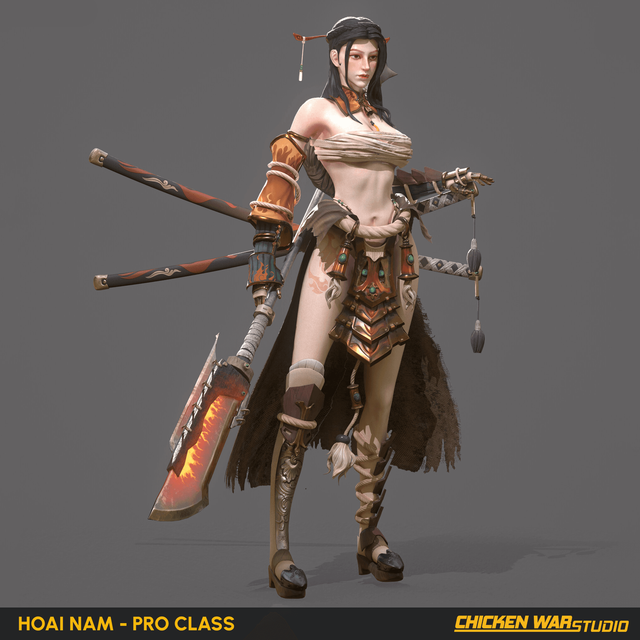 Chicken War Studio Student work, Hoai Nam - Female Character