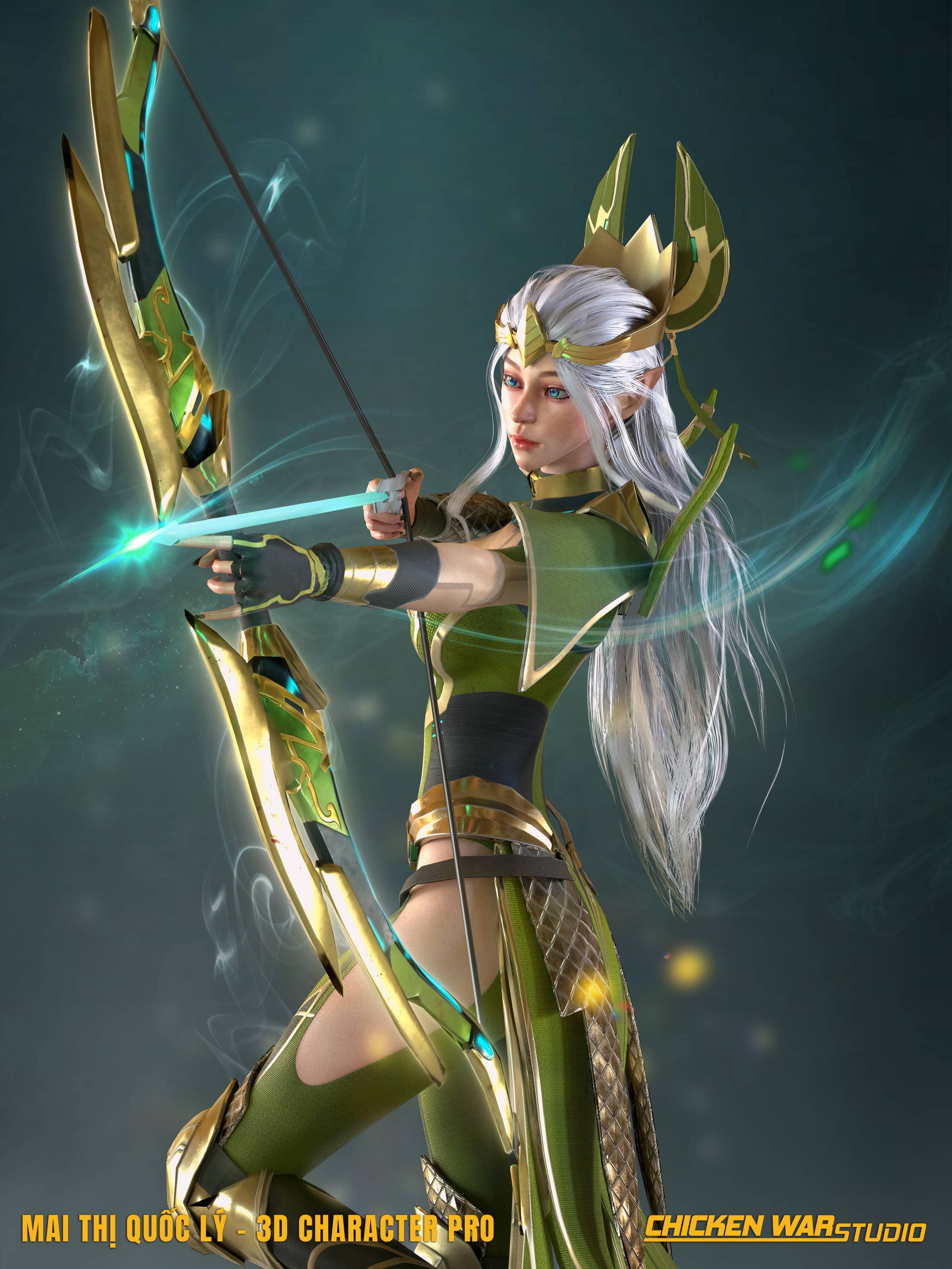 Chicken War Studio Student work, Mai Thi Quoc Ly - Elf Archer