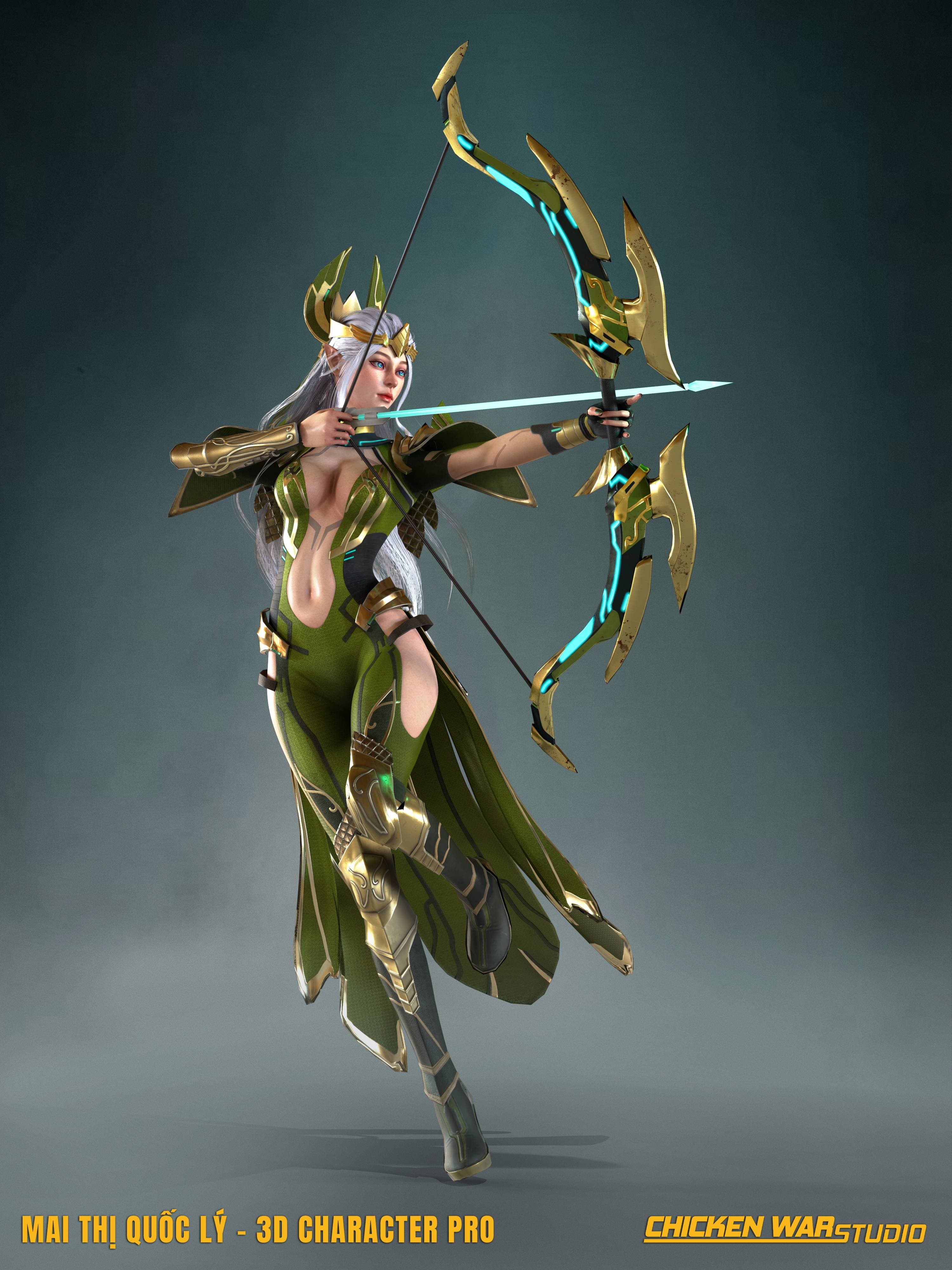 Chicken War Studio Student work, Mai Thi Quoc Ly - Elf Archer