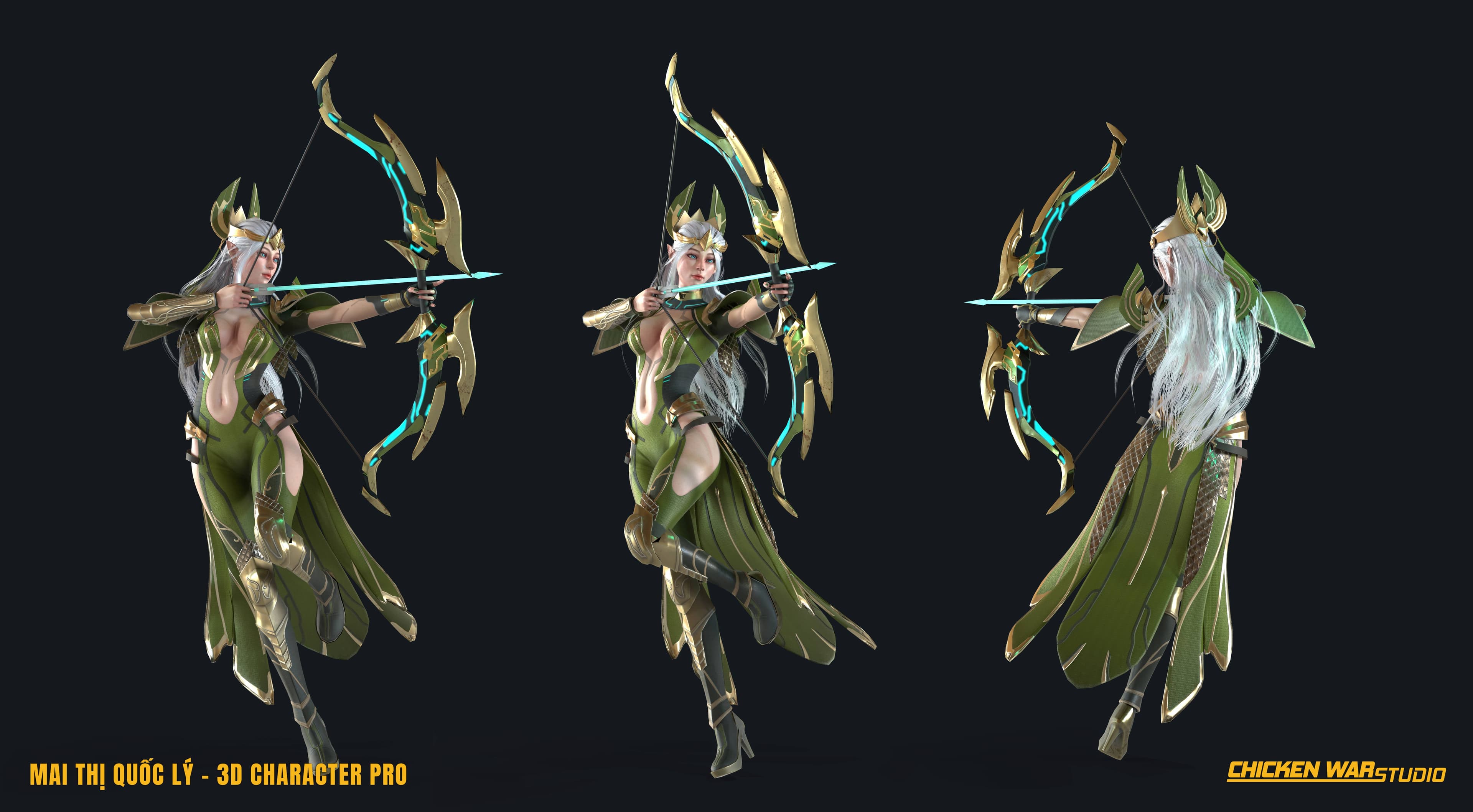 Chicken War Studio Student work, Mai Thi Quoc Ly - Elf Archer
