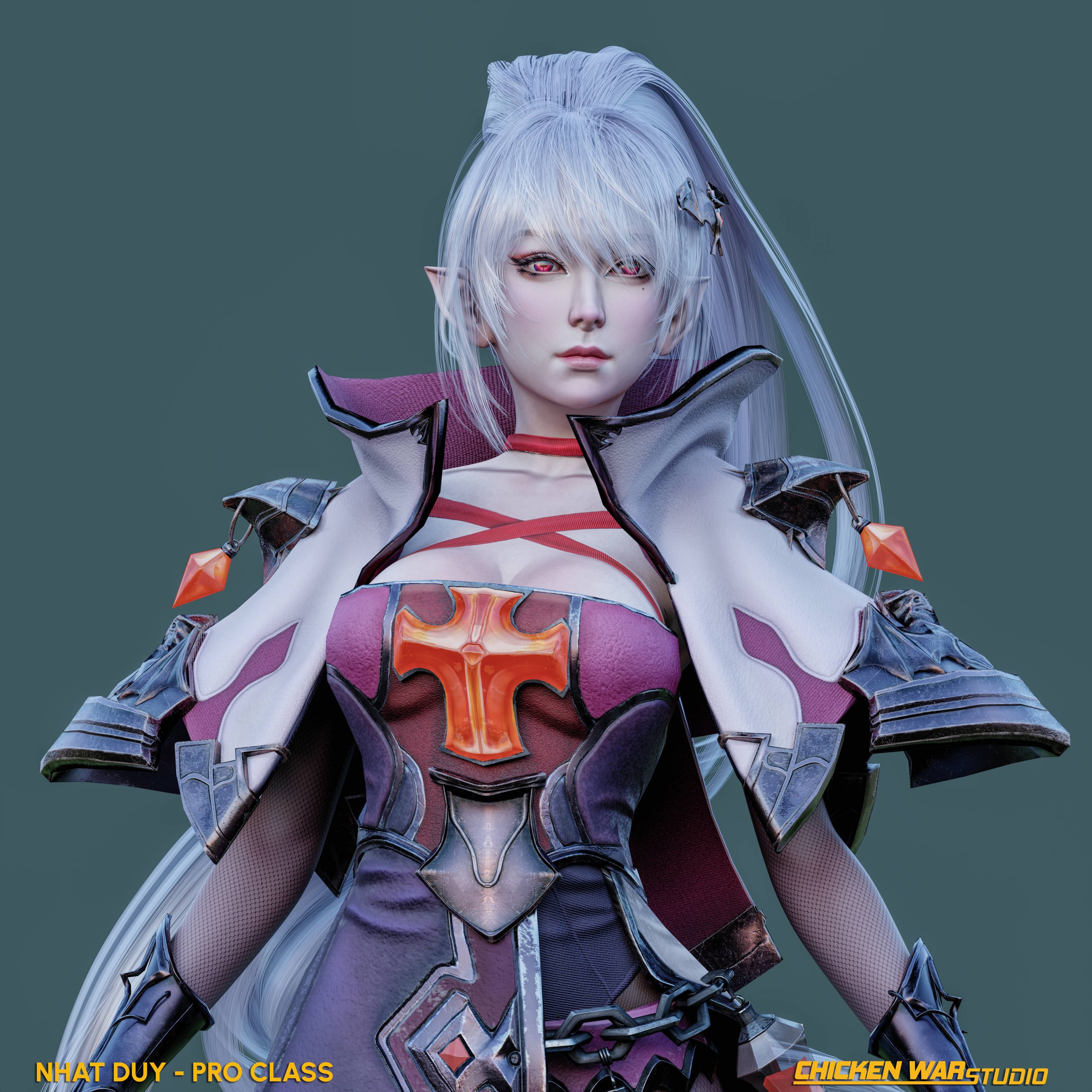 Chicken War Studio Student work, Nhat Duy - Female Knight
