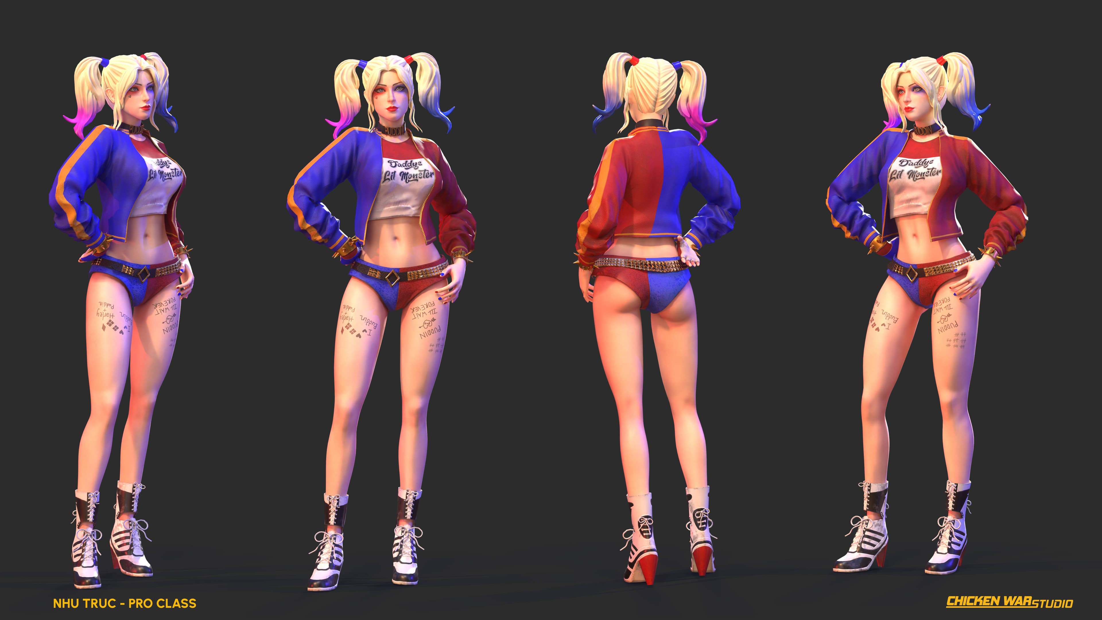 Chicken War Studio Student work, Nhu Truc - Harley Quinn